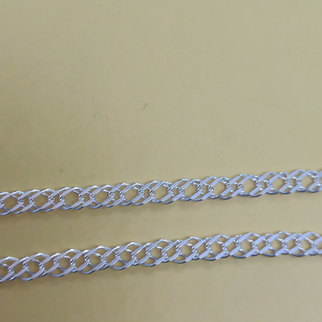 PULSERA DOBLE ESLABON PLATA .925 18 CM 3.53 GR (NUEVO)