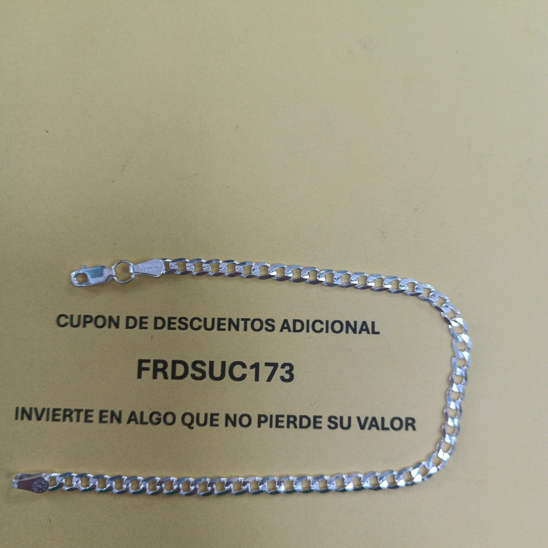PULSERA BARBADA PLATA .925 21 CM 4.3 GR (NUEVO)