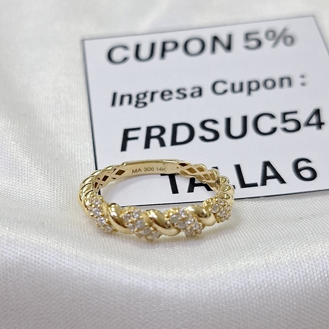 ANILLOS DAMA ORO 14K 1.6 (NUEVO)