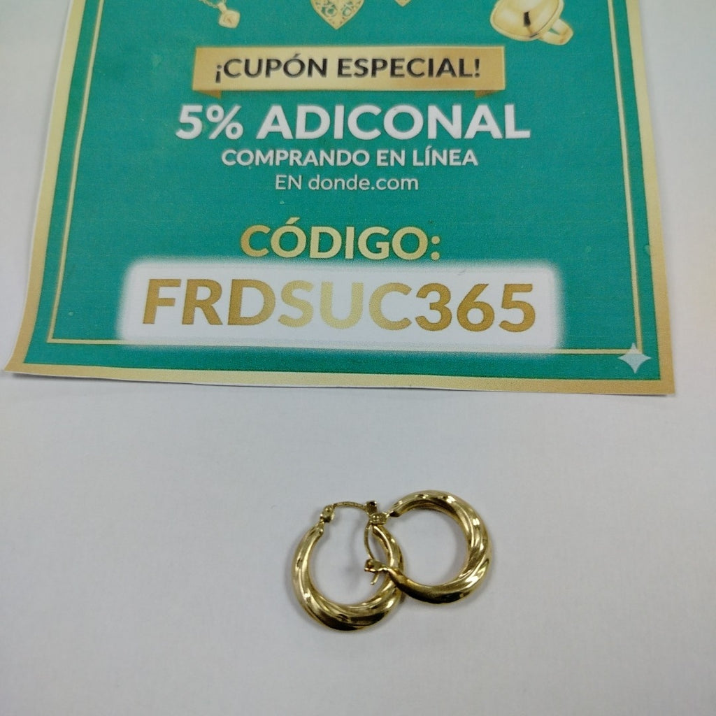 ARRACADAS PAR ORO 14 K 1.9 GRMS (SEMINUEVO)