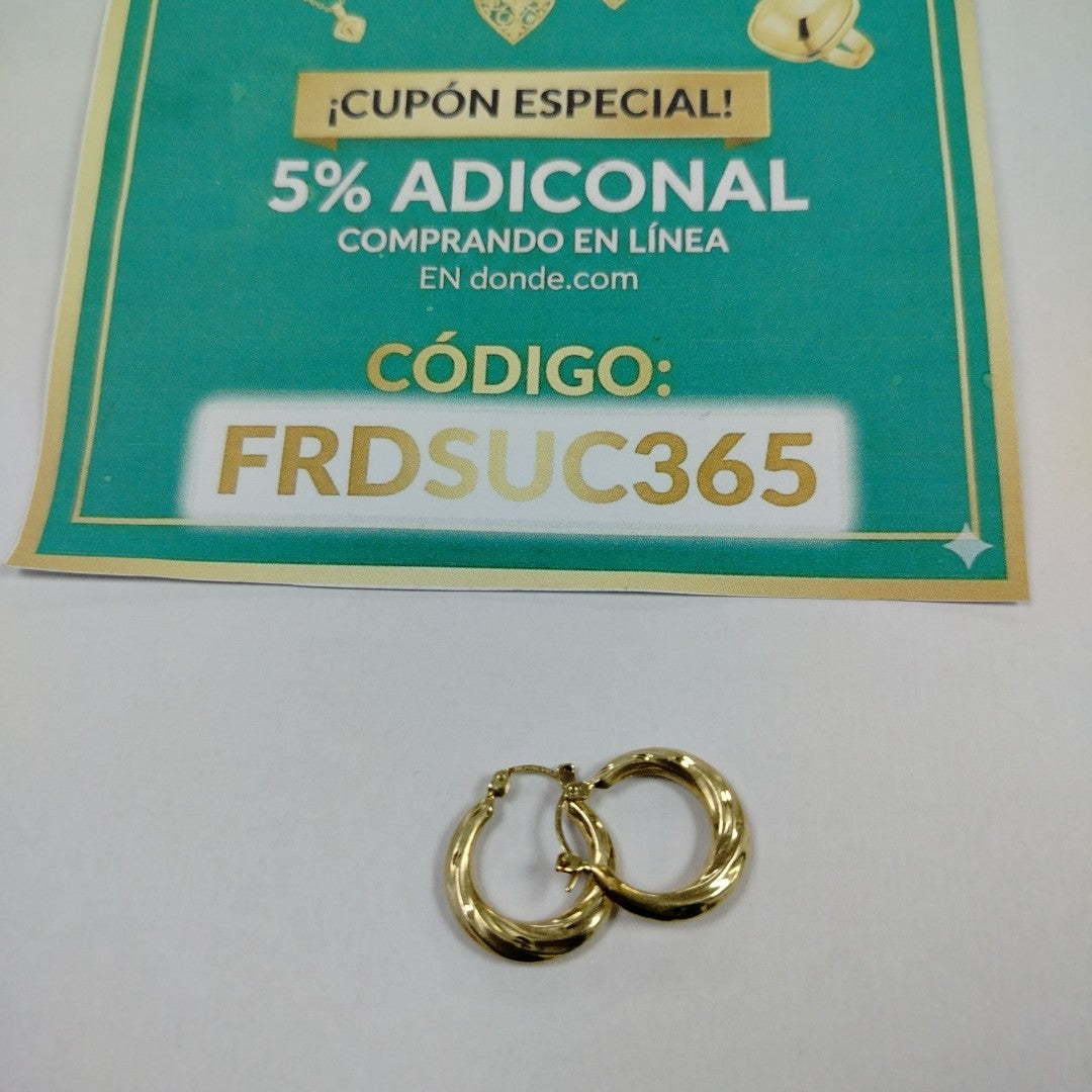 ARRACADAS PAR ORO 14 K 1.9 GRMS (SEMINUEVO)