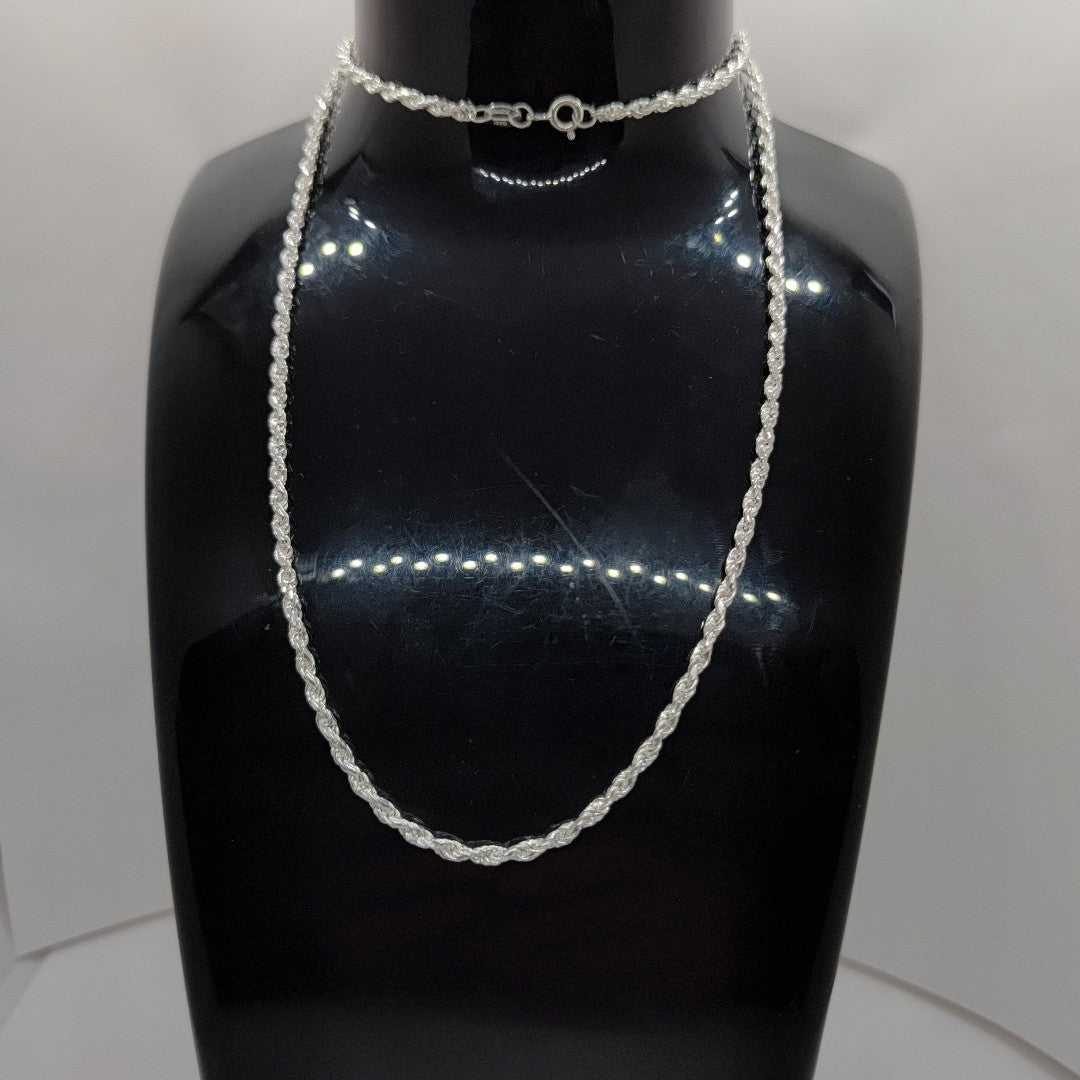 CADENA TORZAL PLATA .925 55 CM 9.52 GR (NUEVO)
