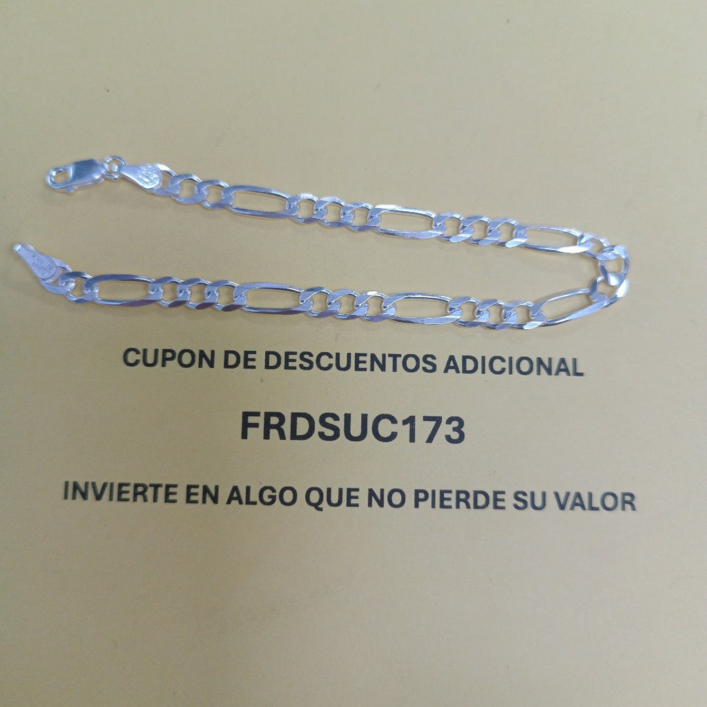 PULSERA 3X1 PLATA .925 18 CM 5.53 GR (NUEVO)