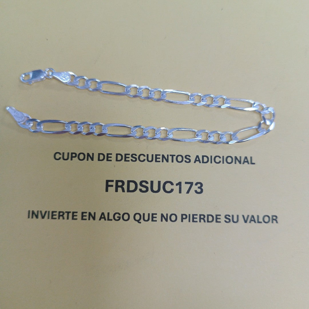 PULSERA 3X1 PLATA .925 18 CM 5.53 GR (NUEVO)