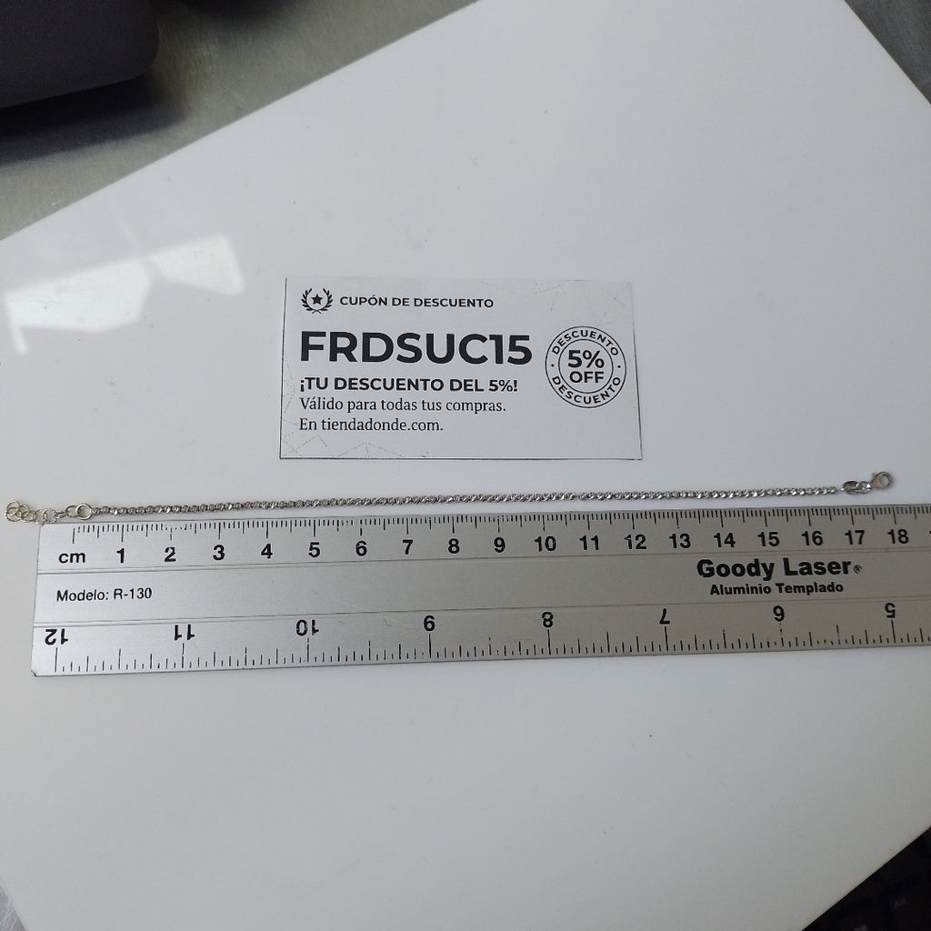 PULSERA ORO,ORO BLANCO 14 K 2,80 GRMS (SEMINUEVO)