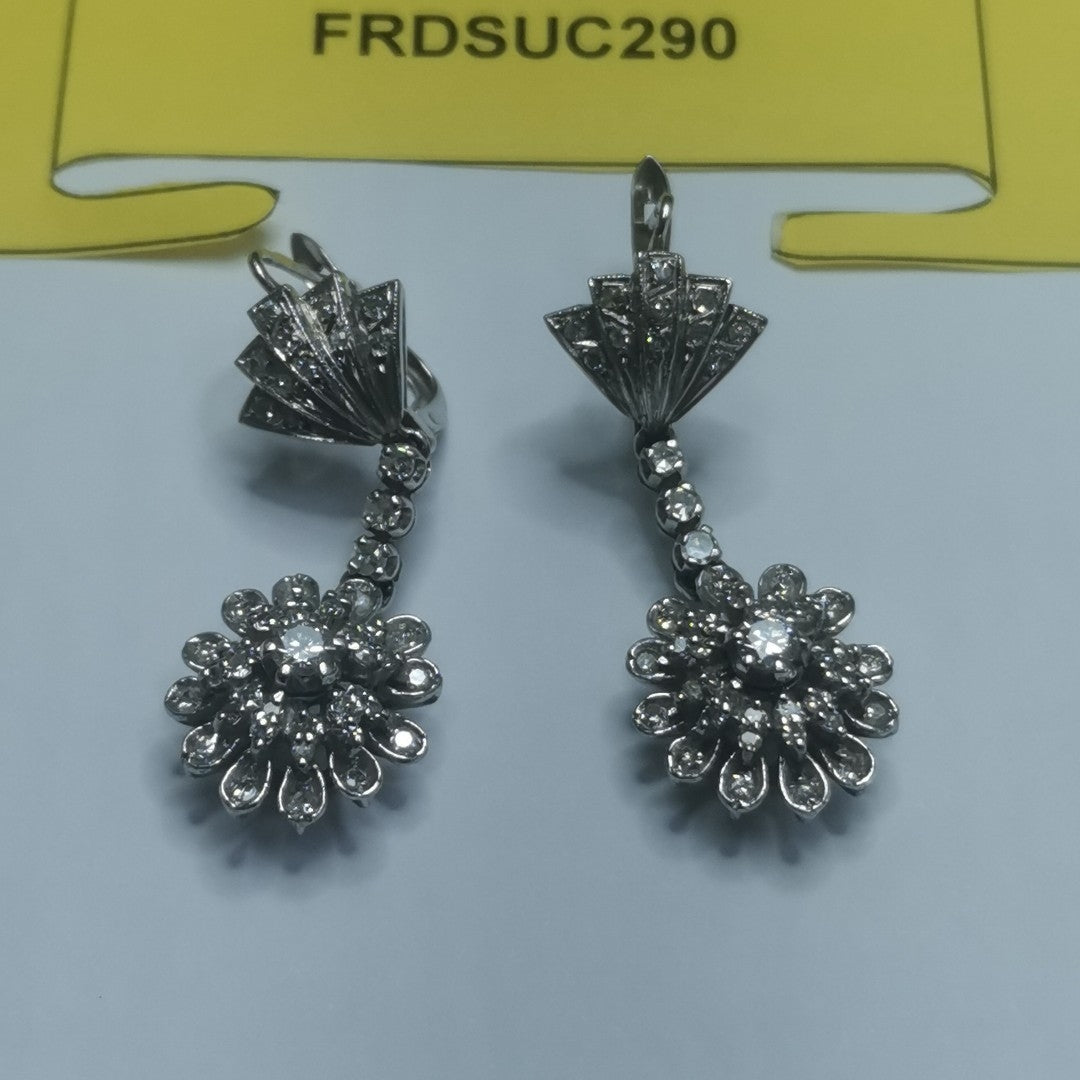 ARETES PAR ORO BLANCO 10 K 9.2 GRMS (SEMINUEVO)