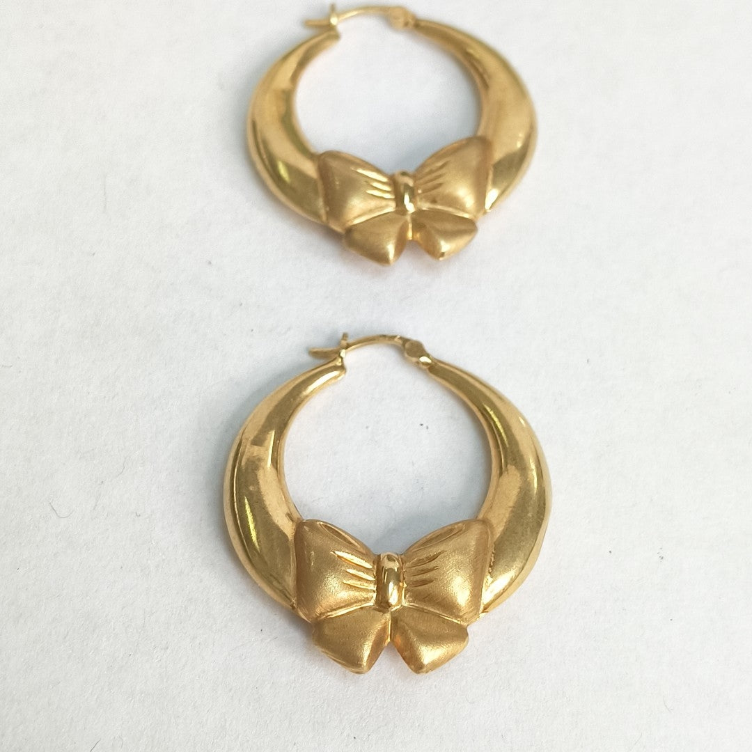 ARRACADAS PAR ORO 14 K 4.6 GRMS (SEMINUEVO)
