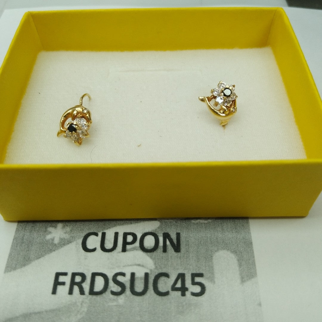 ARETES PAR ORO 14 K 2.4 GRMS (SEMINUEVO)