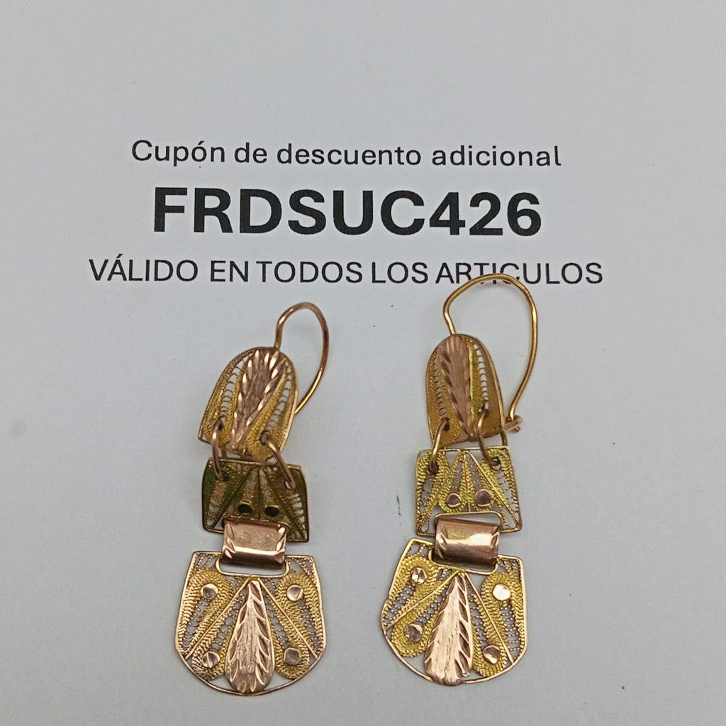 ARETES PAR ORO 8 K 4.9 GRMS (SEMINUEVO)