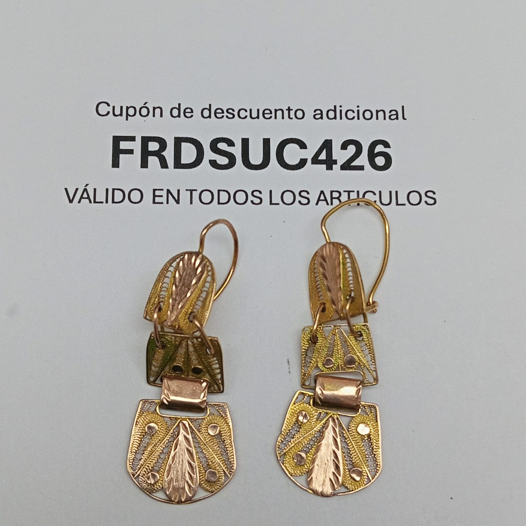 ARETES PAR ORO 8 K 4.9 GRMS (SEMINUEVO)