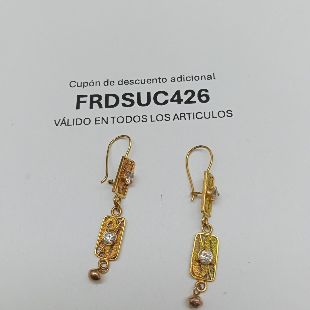 ARETES PAR ORO 8 K 3.4 GRMS (SEMINUEVO)
