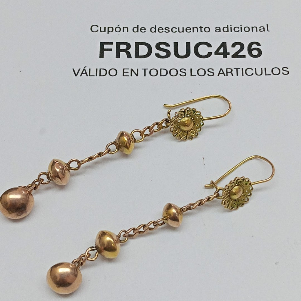 ARETES PAR ORO 8 K 3.8 GRMS (SEMINUEVO)