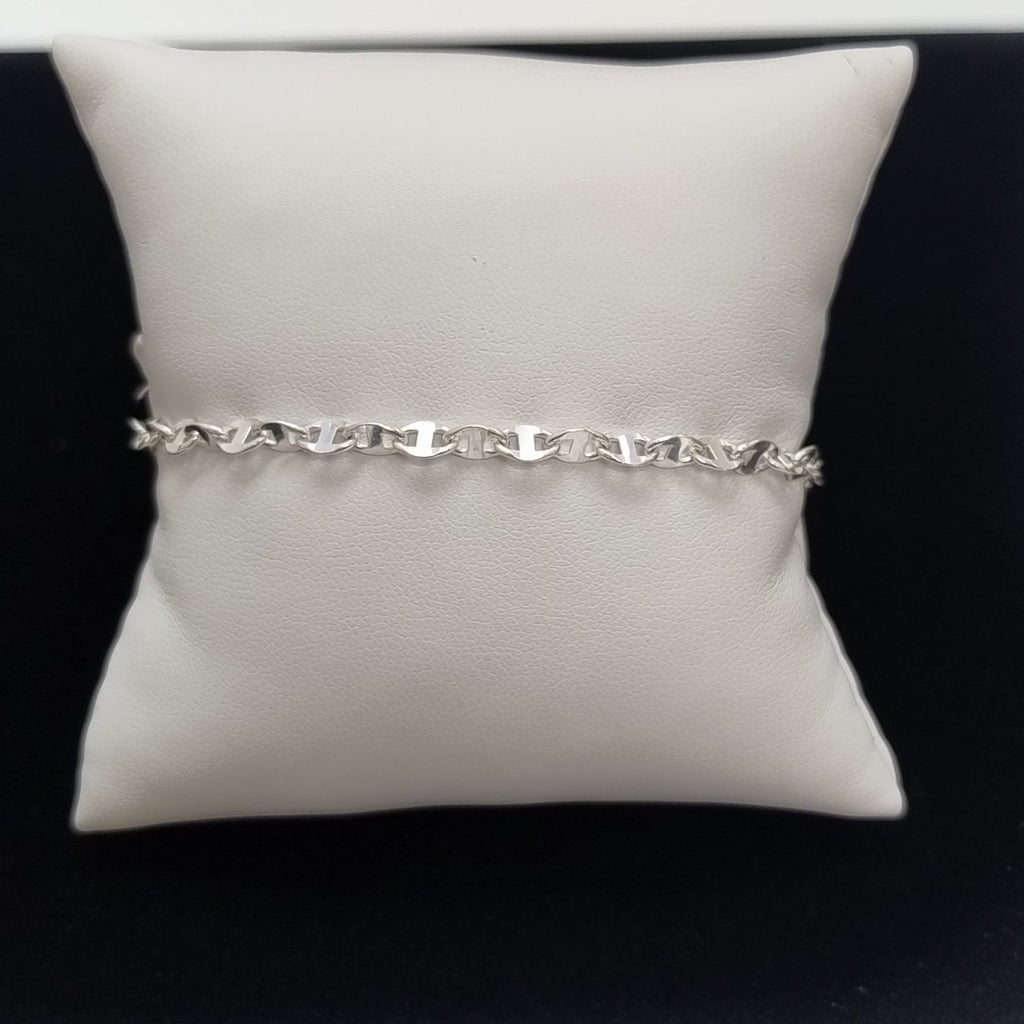 PULSERA TEJIDO ESPECIAL PLATA .925 18 CM 3.2 GR (NUEVO)