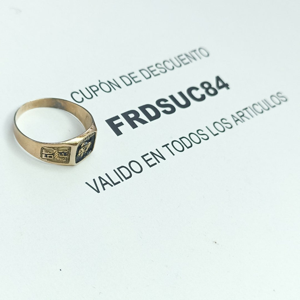 ANILLO DE GRADUACIÓN ORO 8 K 2.6 GRMS (SEMINUEVO)