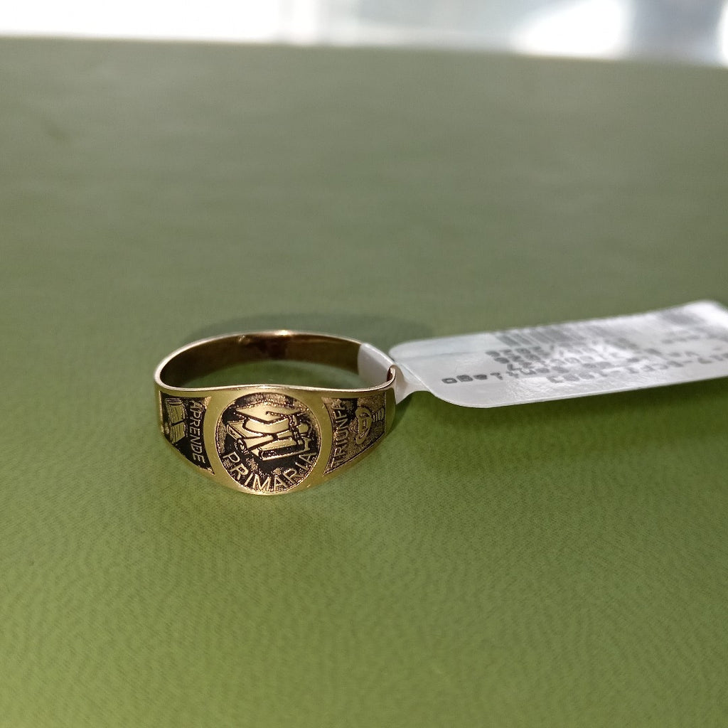 ANILLO DE GRADUACIÓN ORO 10 K 1 GRMS (SEMINUEVO)
