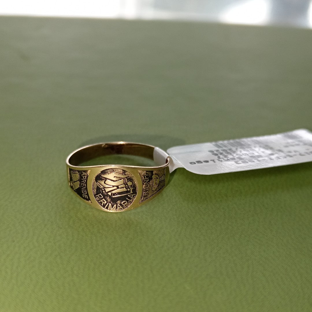 ANILLO DE GRADUACIÓN ORO 10 K 1 GRMS (SEMINUEVO)