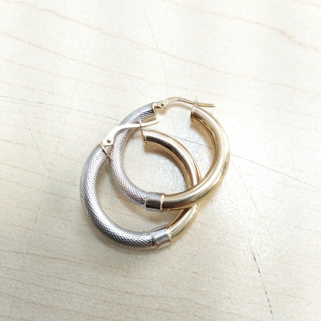 ARRACADAS PAR ORO COMBINADO 10 K 2.8 GRMS (SEMINUEVO)