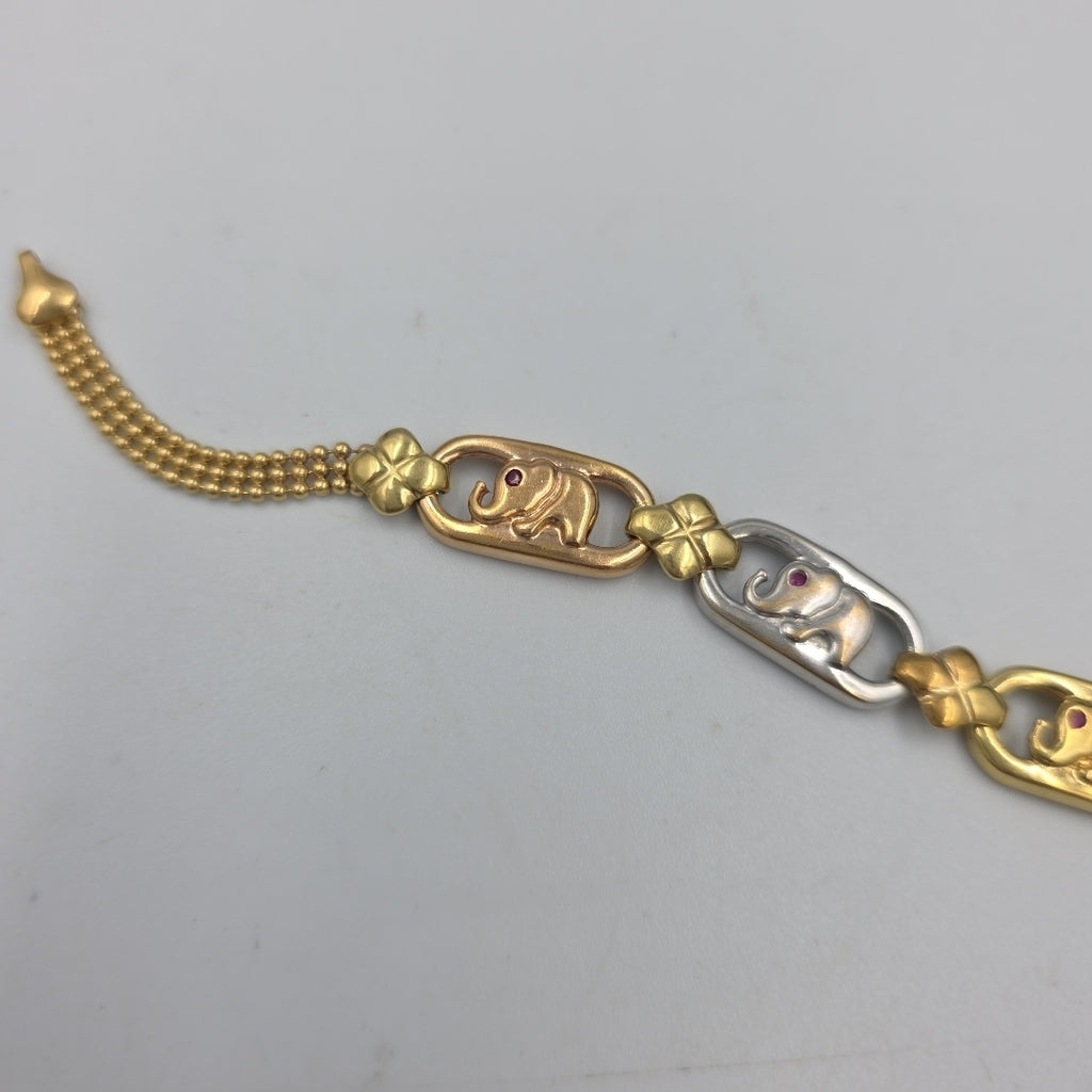 PULSERA ORO COMBINADO 14 K 11,00 GRMS (SEMINUEVO)