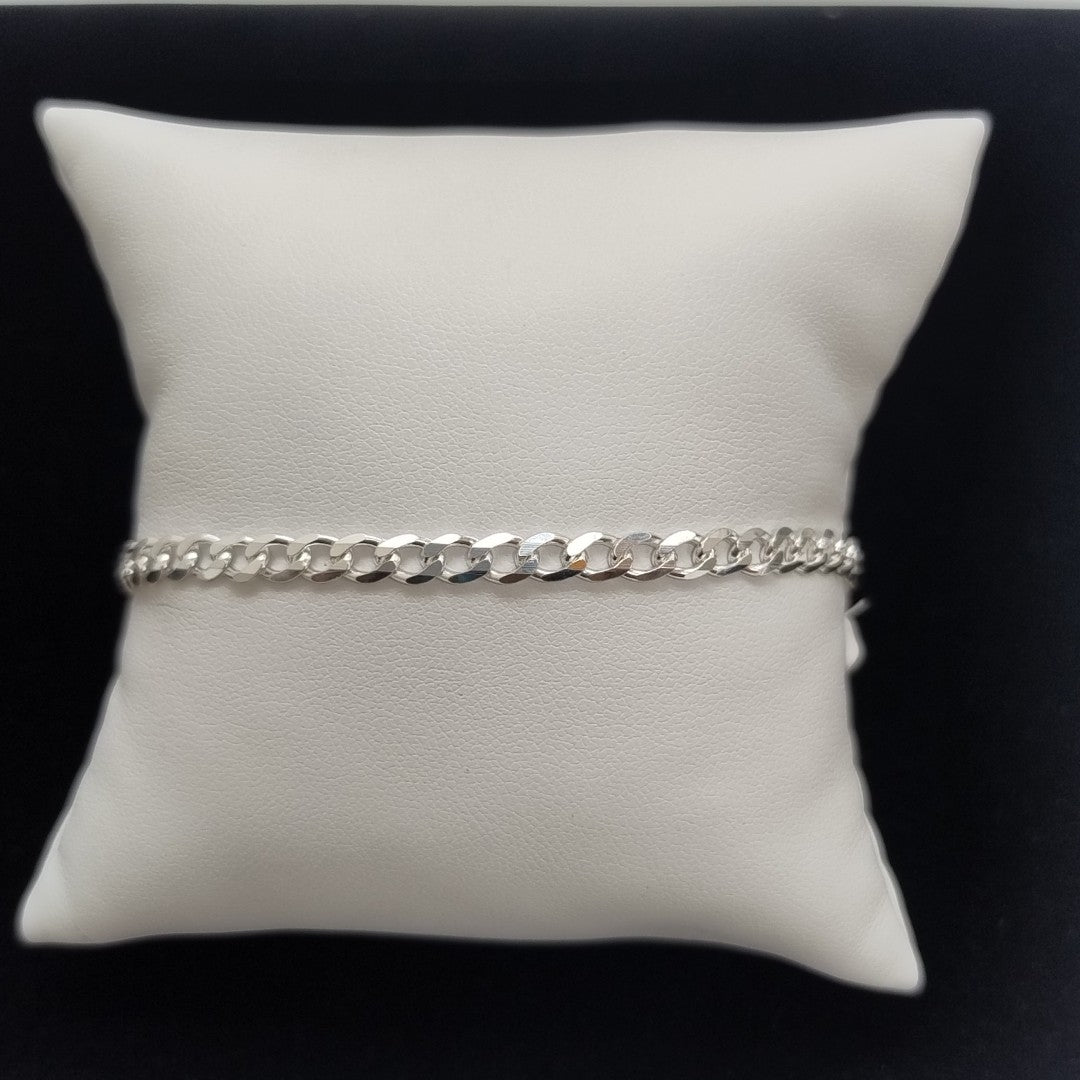 PULSERA BARBADA PLATA .925 21 CM 4.3 GR (NUEVO)