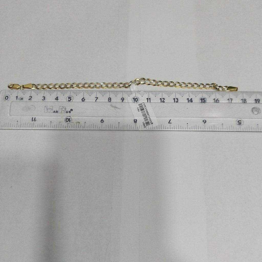 PULSERAS BARBADA DIAMANTADA ORO 14K 18 CM 4 GR (NUEVO)