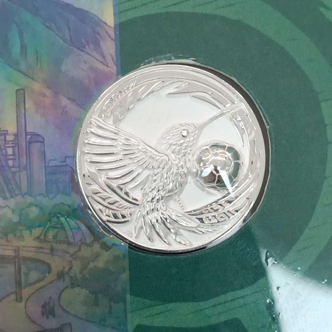 MEDALLA CONMEMORATIVA FRD FÚTBOL MOTIVO COLIBRI PLATA .925 8 GR (NUEVO)