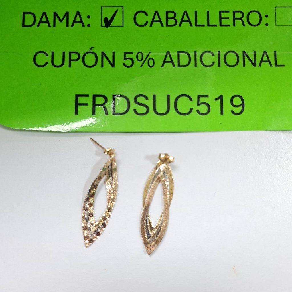 BROQUELES PAR ORO 14 K 2.7 GRMS (SEMINUEVO)