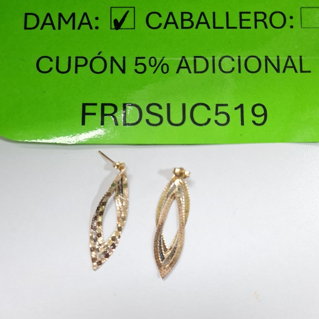 BROQUELES PAR ORO 14 K 2.7 GRMS (SEMINUEVO)