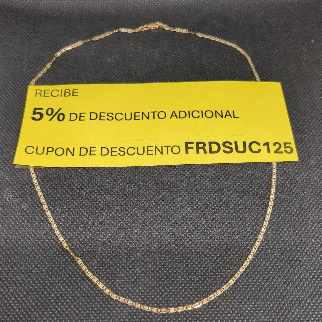 CADENA ORO COMBINADO 10 K 2,50 GRMS (SEMINUEVO)