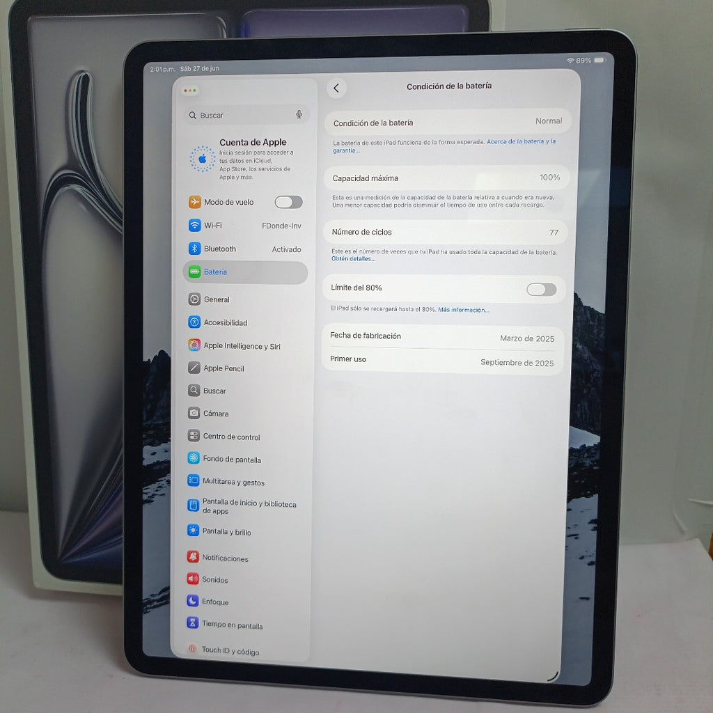 TABLETA APPLE IPAD AIR (M3) 13"A3268 (2025) 128 GB 8 GB RAM (SEMINUEVO)