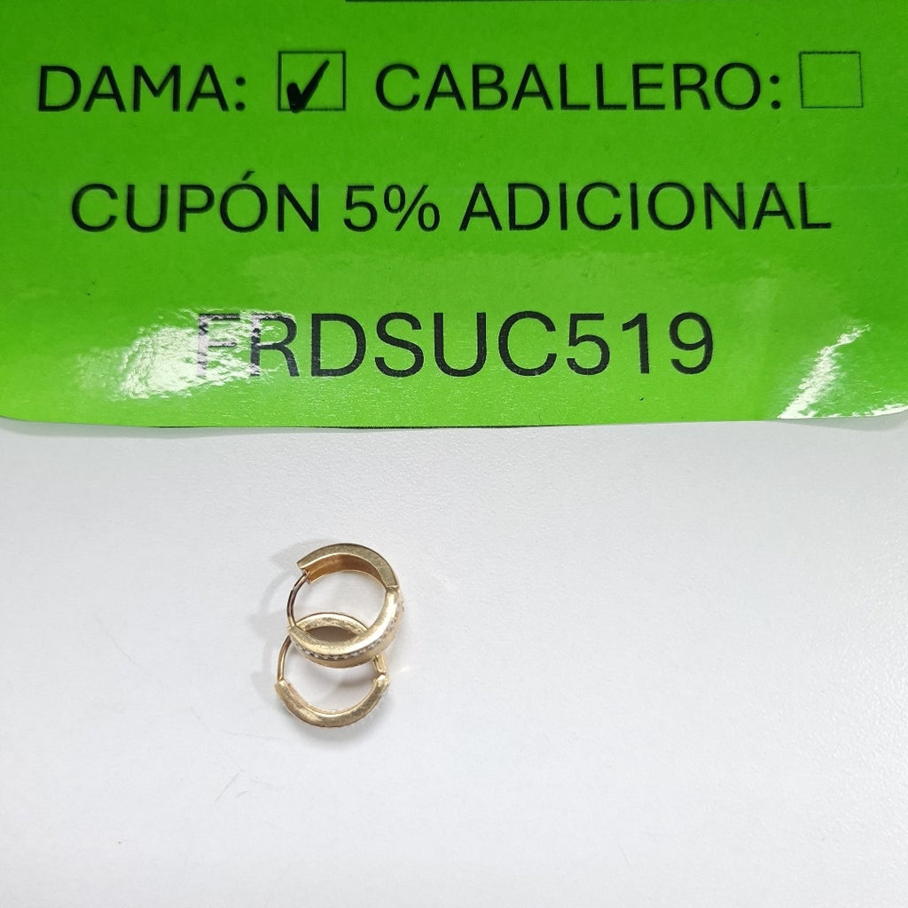 ARRACADAS PAR ORO 14 K 1.7 GRMS (SEMINUEVO)