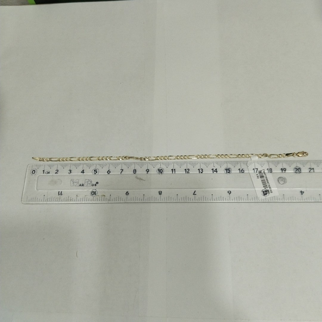 PULSERAS TEJIDO 3X1 ORO 14K 21 CM 3.3 GR (NUEVO)