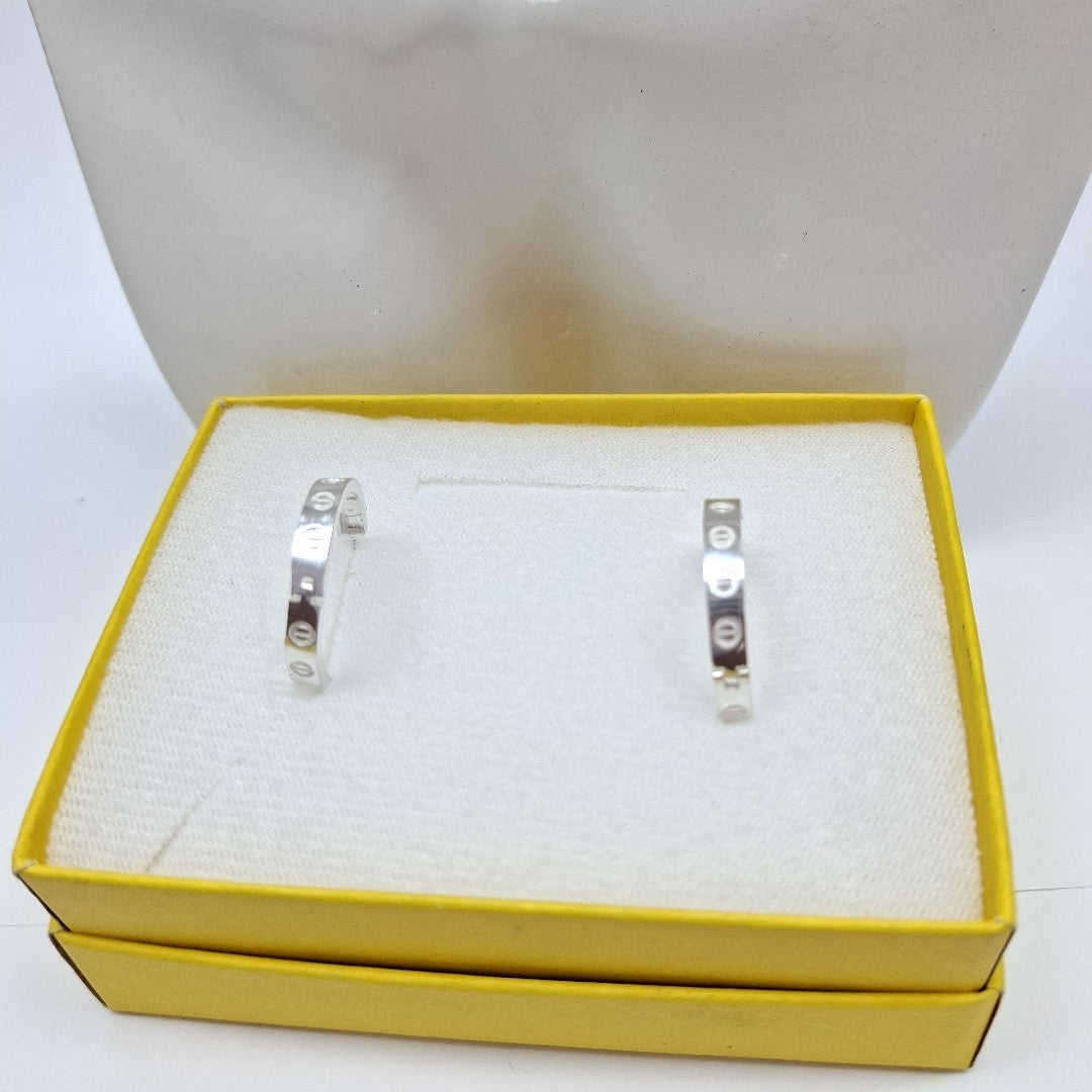 ARETES ARRACADAS FIG TORNILLOS PLATA .925 2.73 GR (NUEVO)