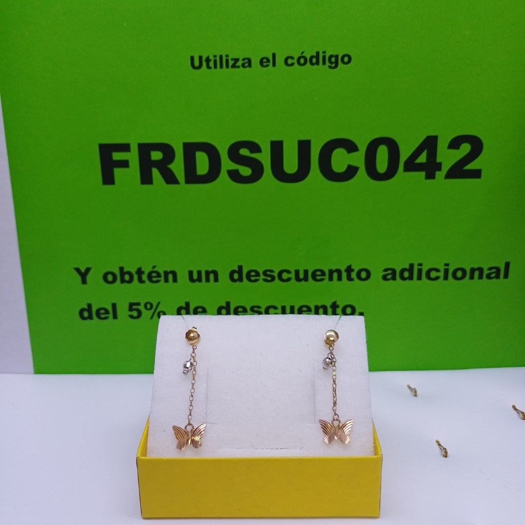 ARETES PAR ORO 14 K 1.8 GRMS (SEMINUEVO)