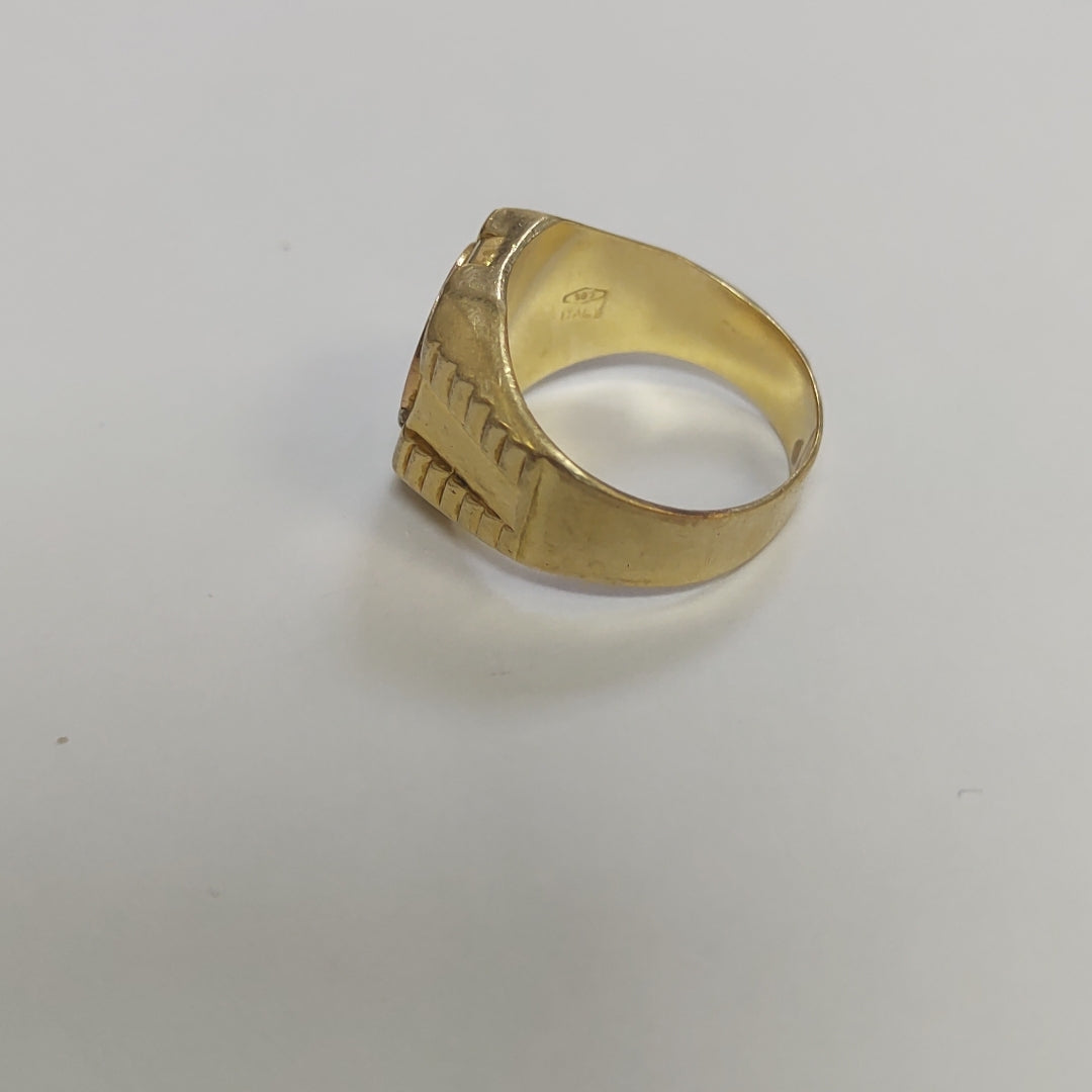 ANILLO ORO COMBINADO 14 K 6,00 GRMS (SEMINUEVO)