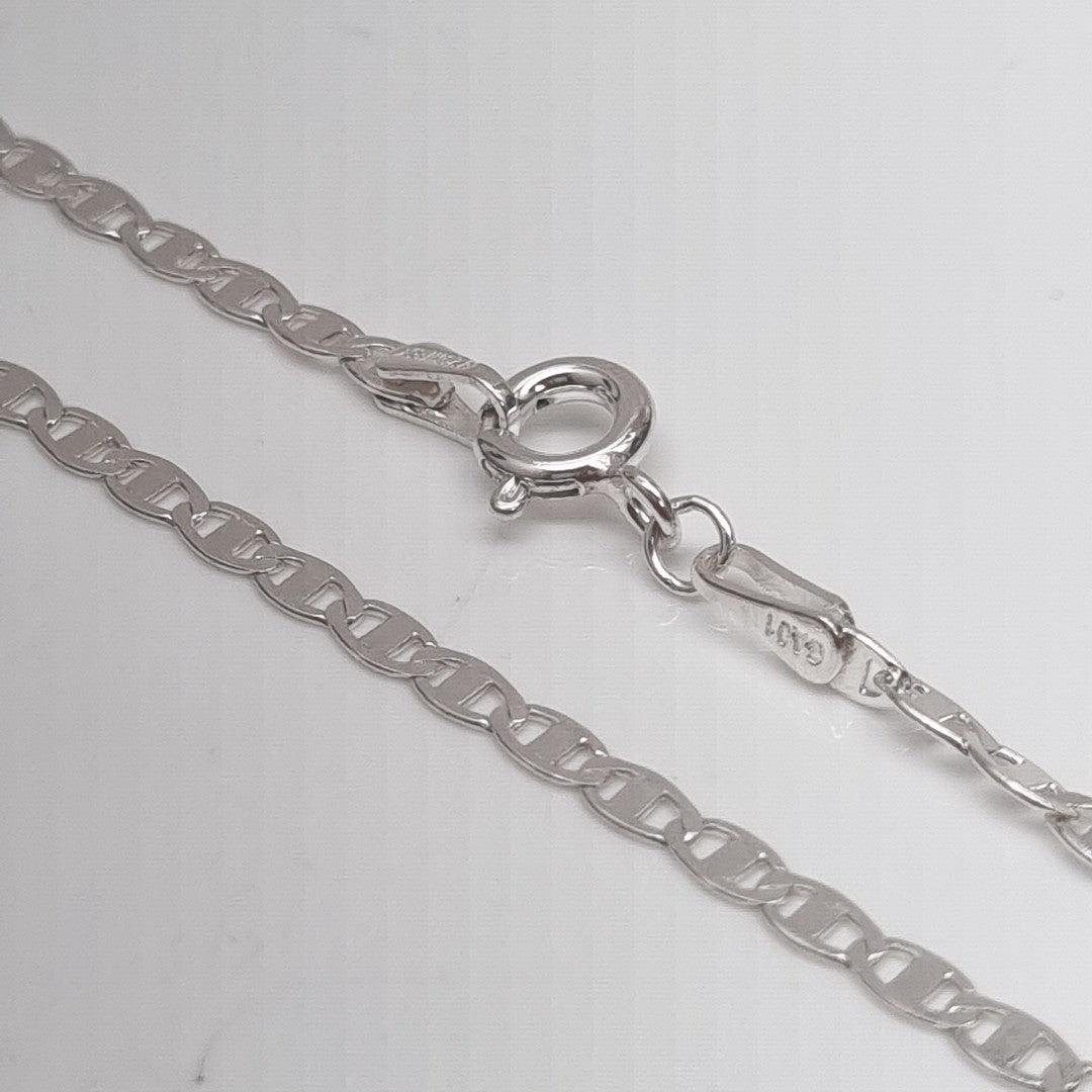CADENA TEJIDO ESPEJO PLATA .925 55 CM 3.8 GR (NUEVO)