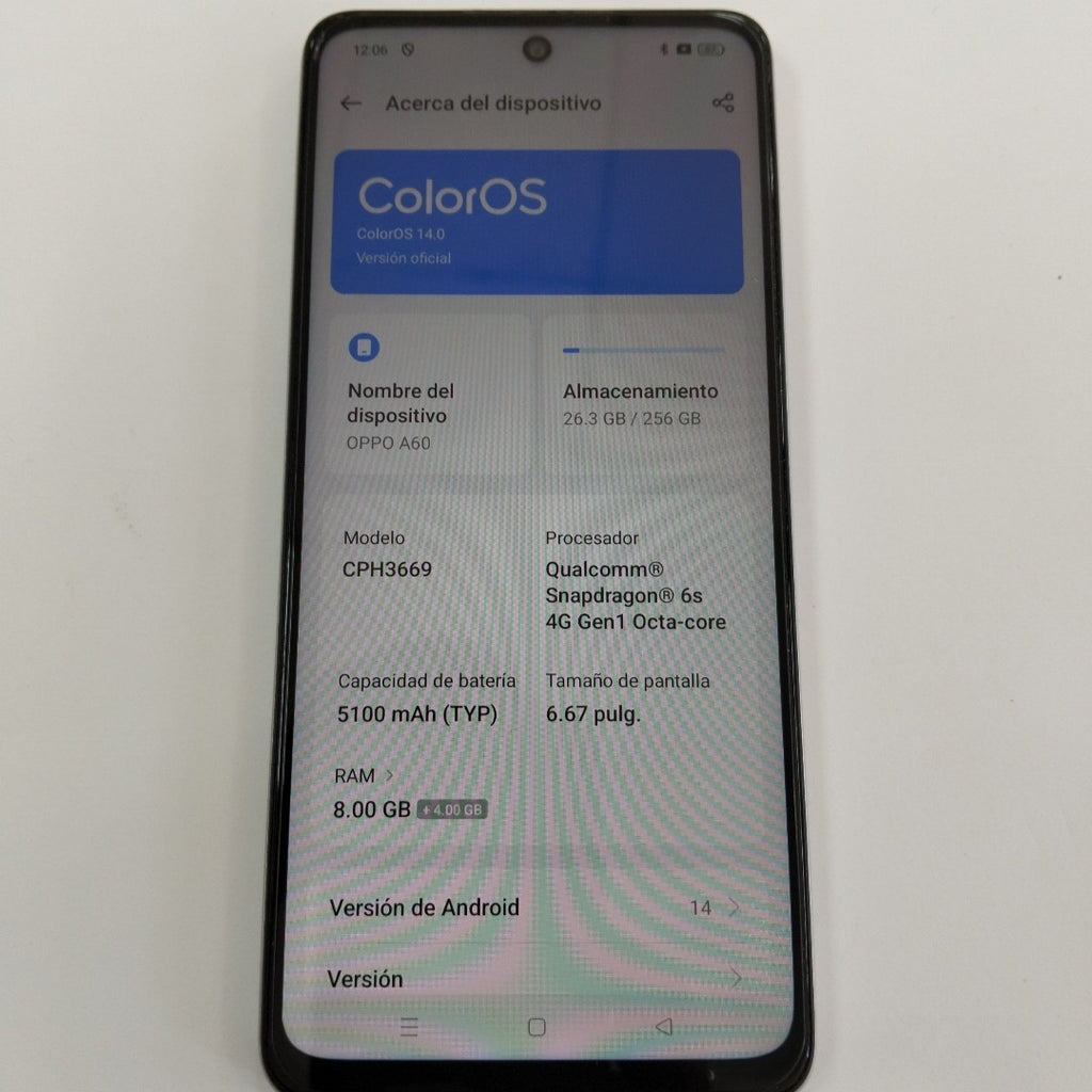 CELULAR OPPO A60 CPH3669 256 GB 8 GB RAM (SEMINUEVO)