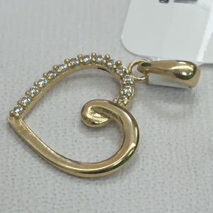 DIJES CORAZON C/CIRCONIA ORO 10K 1.4 GR (NUEVO)