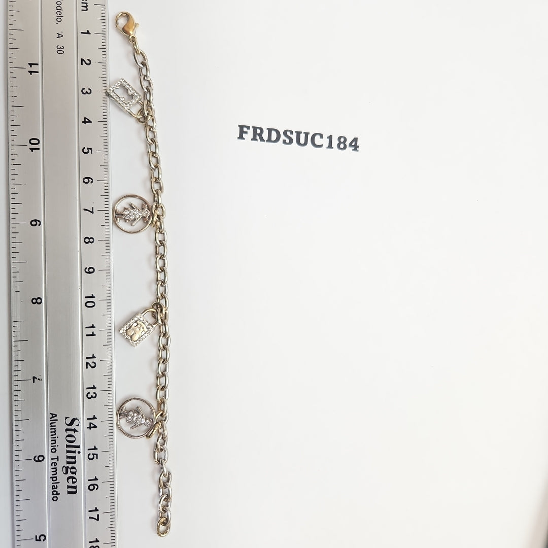 PULSERA ORO BLANCO 14 K 11.7 GRMS (SEMINUEVO)