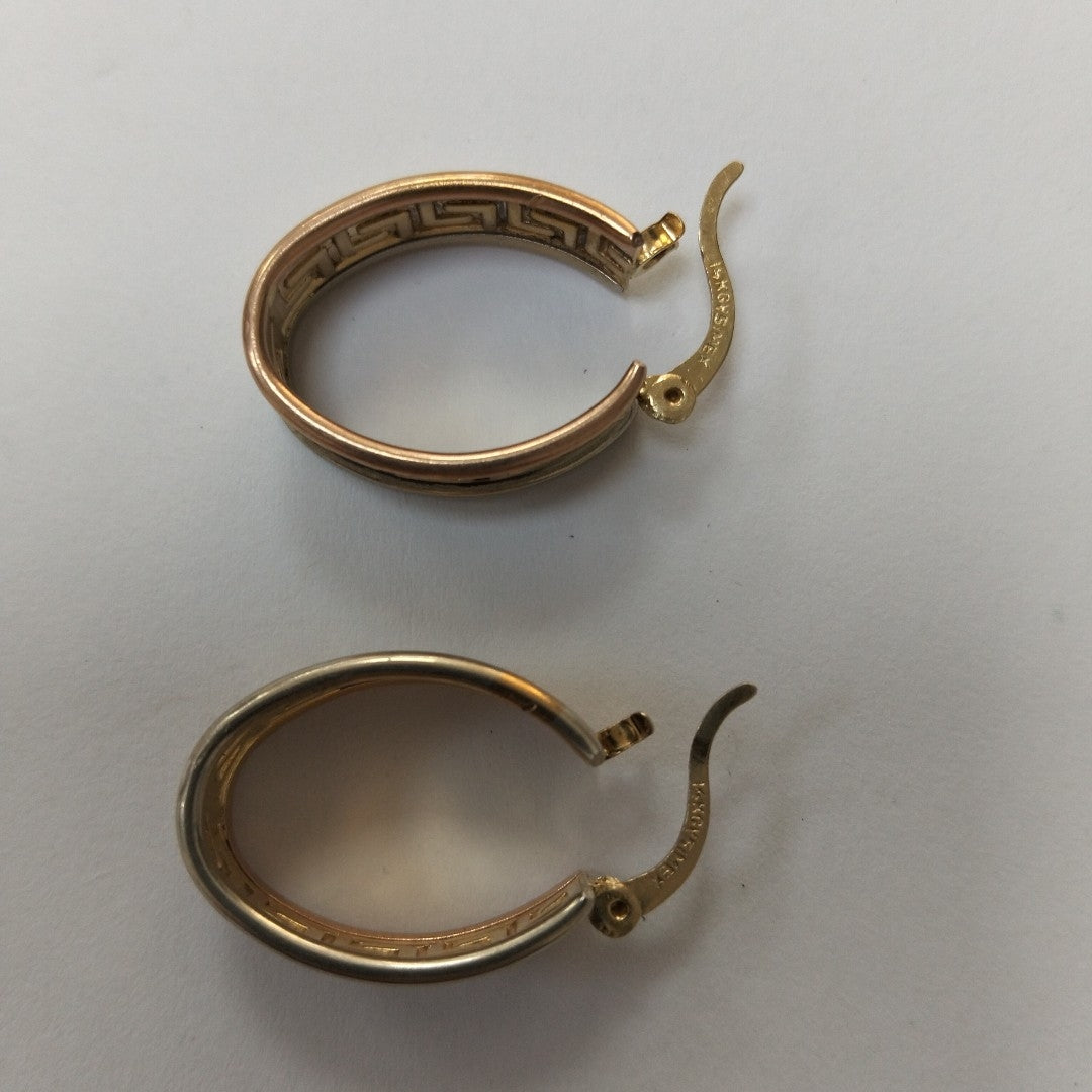 ARETES PAR ORO,ORO COMBINADO 14 K 4,20 GRMS (SEMINUEVO)