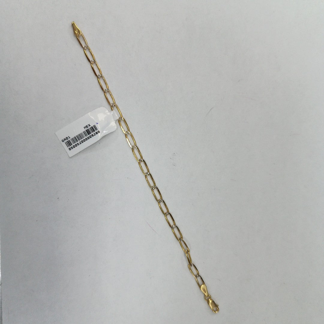 PULSERA TEJIDO ESLABONES 3.9G 18 CM 14K (NUEVO)
