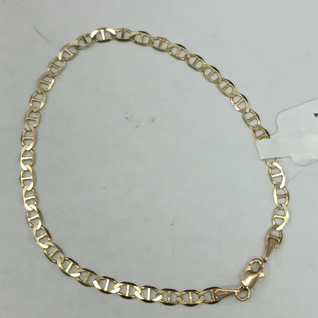 PULSERAS TEJIDO MARINERA ORO 14K 21 CM 3.2 GR (NUEVO)