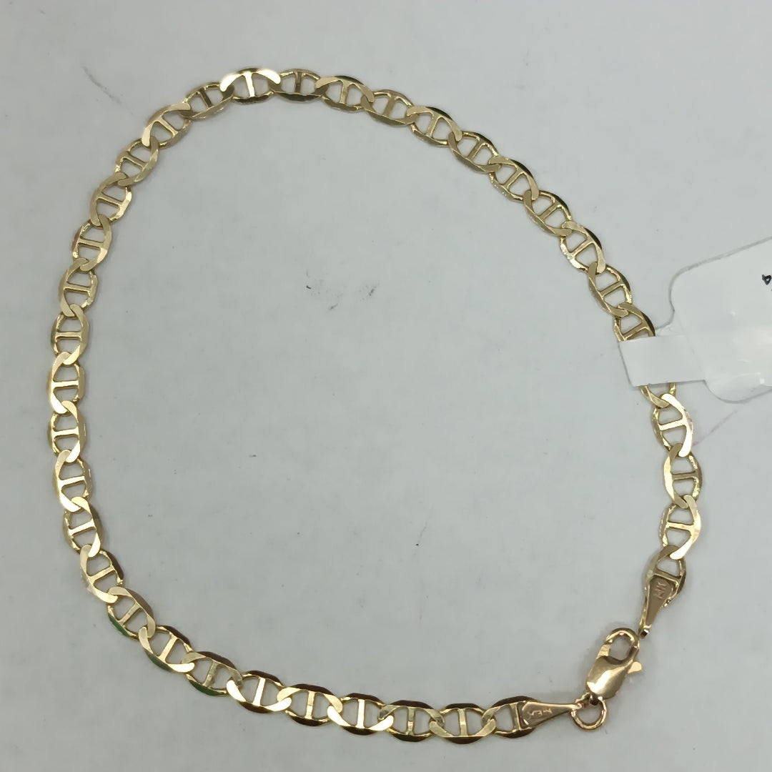 PULSERAS TEJIDO MARINERA ORO 14K 21 CM 3.2 GR (NUEVO)