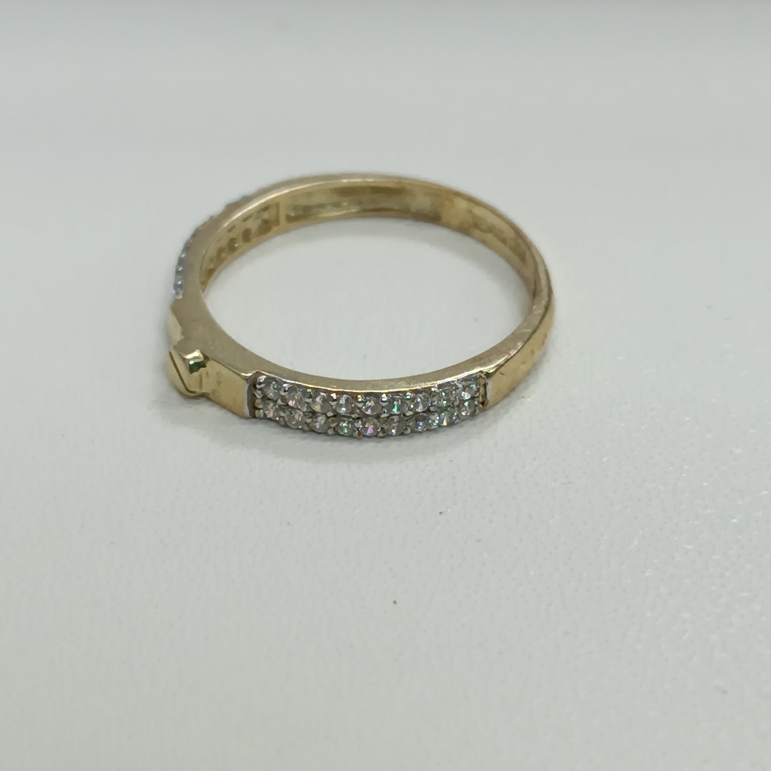 ANILLOS C/CIRCONIA ORO 10K TALLA 7 1.5 GR (NUEVO)