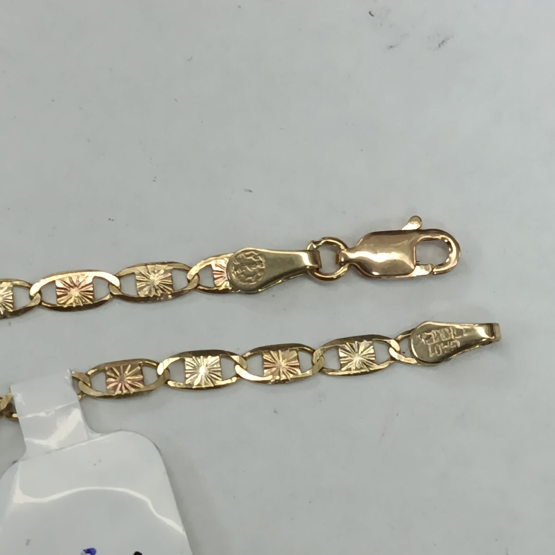 PULSERAS TEJIDO GUCHI ORO 10K 18 CM 2.5 GR (NUEVO)