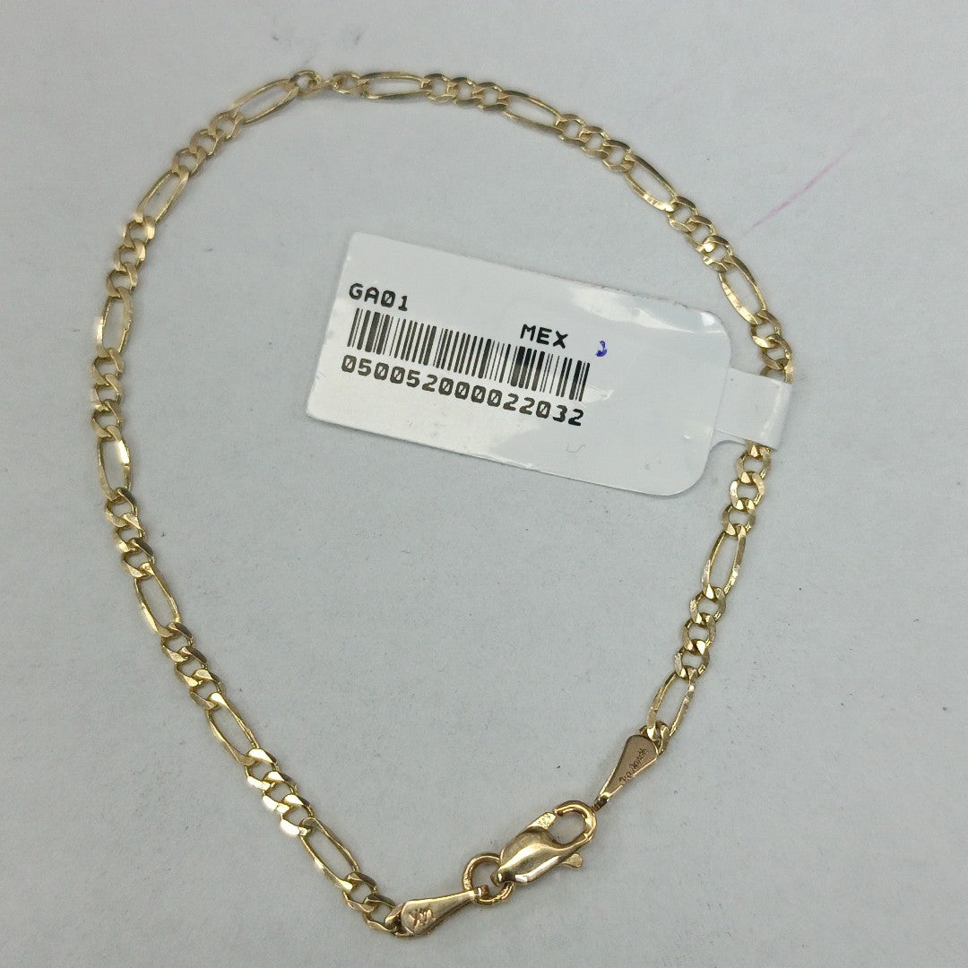 PULSERAS TEJIDO 3X1 ORO 14K 18 CM 1.9 GR (NUEVO)