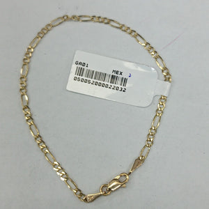 PULSERAS TEJIDO 3X1 ORO 14K 18 CM 1.9 GR (NUEVO)