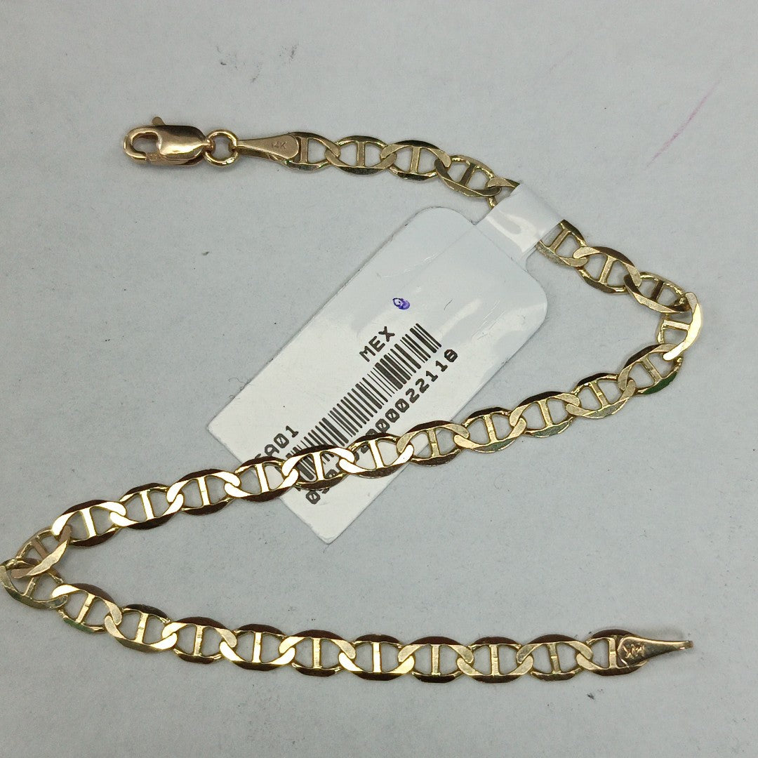 PULSERAS TEJIDO MARINERA ORO 14K 18 CM 2.8 GR (NUEVO)