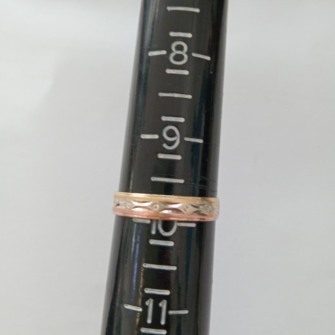 ANILLO ORO COMBINADO 8 K 1.1 GRMS (SEMINUEVO)