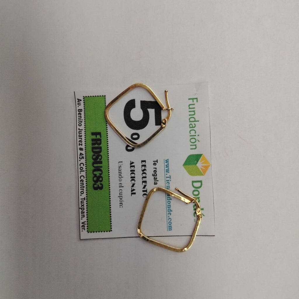 ARRACADAS PAR ORO 14 K 1.5 GRMS (SEMINUEVO)