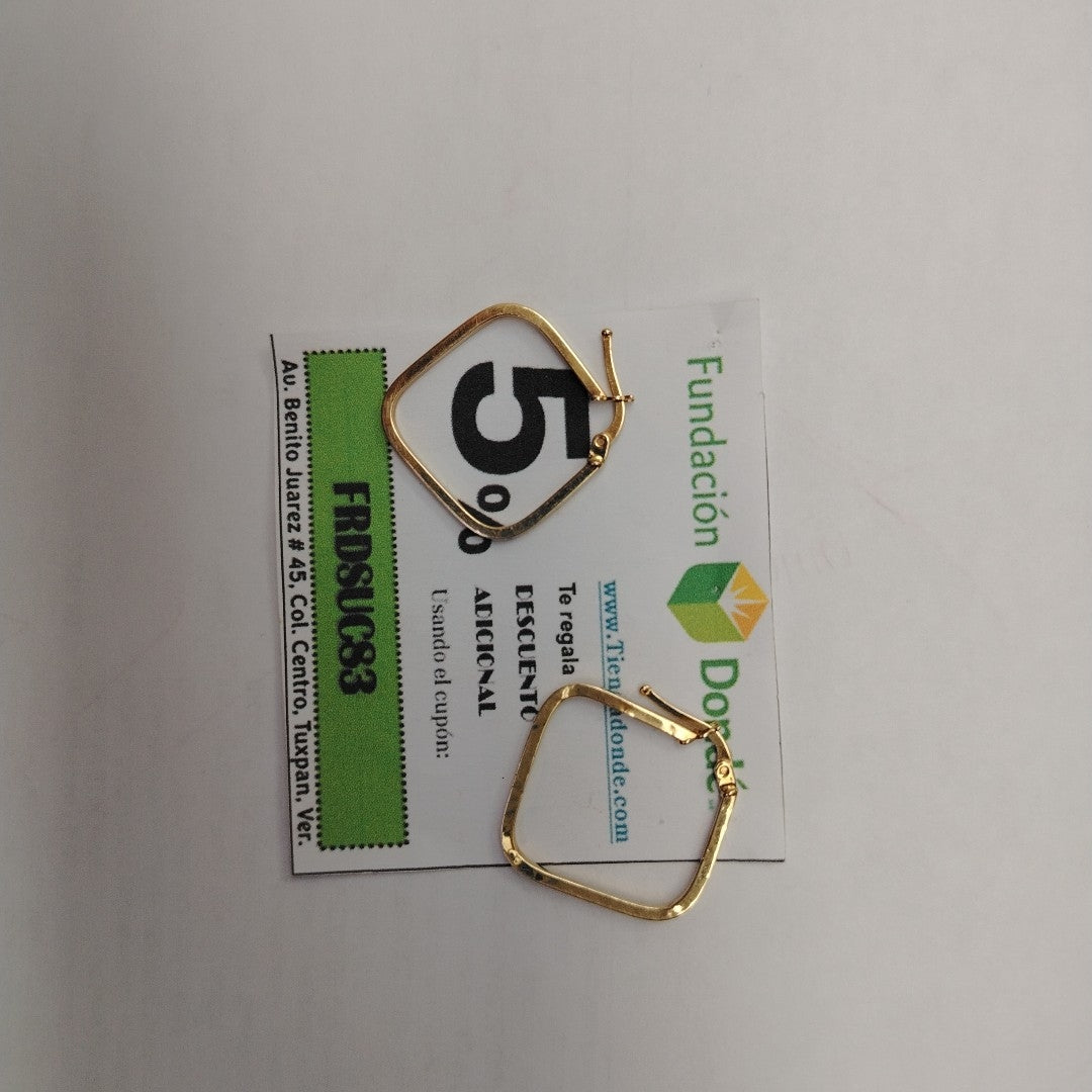 ARRACADAS PAR ORO 14 K 1.5 GRMS (SEMINUEVO)